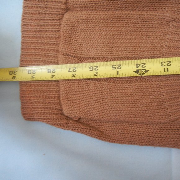 Boundary Waters Wmn M Vintage Sweater Vest Crew Neck Cardigan Cable Knit pockets - Picture 4 of 12